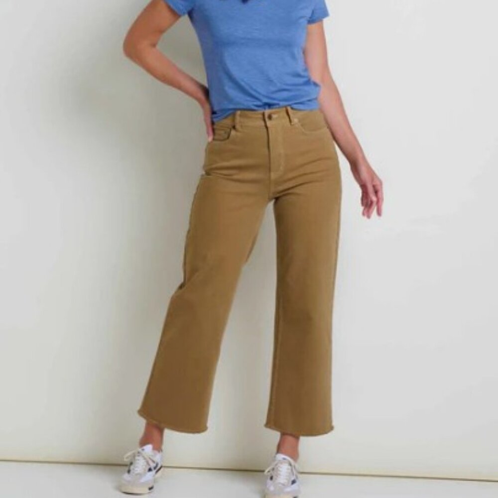 Toad&Co Women's High-Rise Wide-Leg Jeans in Camel